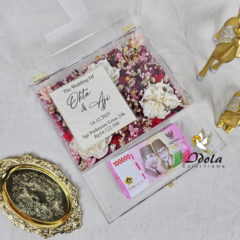 IDOLA FRAME - AKRILIK BOX CUSTOM + PRINT KERTAS DAUR ULANG