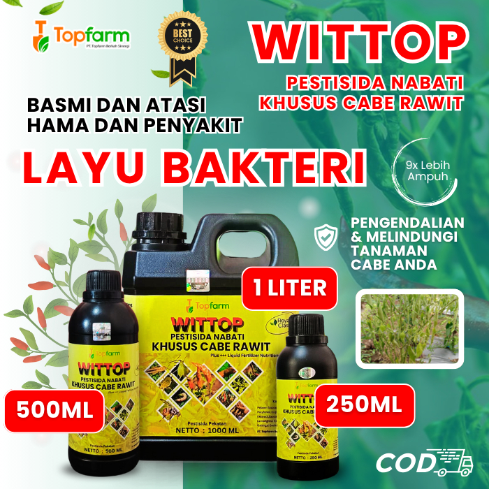 Obat Cabe Topfarm / Obat Layu Bakteri Patogen Trikoderma Cabe Rawit / Obat Layu Leles Cabe Rawit / O