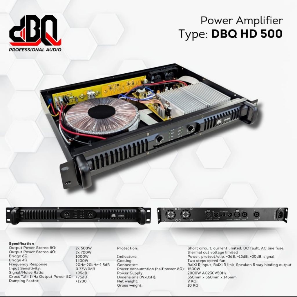 POWER AMPLIFIRE DBQ / DBQ HD-500 / POWER 2 CHANNEL