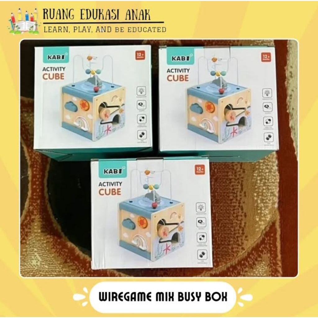 Mainan edukasi anak wiregame mix busy box