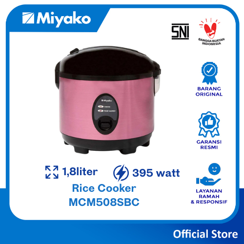 Magic Com Miyako MCM508SBC NANOAL anti lengket - Rice Cooker 1.8 Liter - 3in1 Magic Warmer Plus