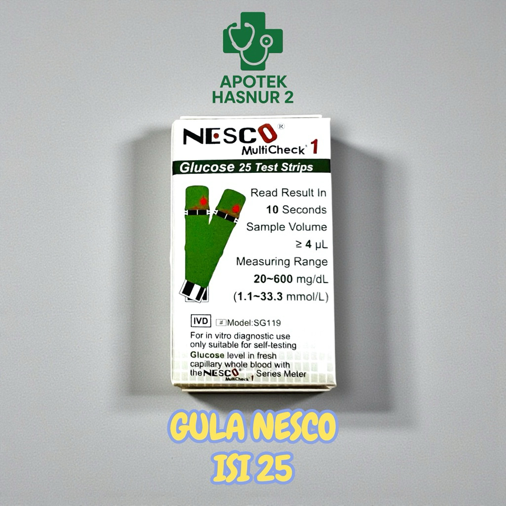 Strip Asam urat isi 25 strip gula isi 25 NESCO