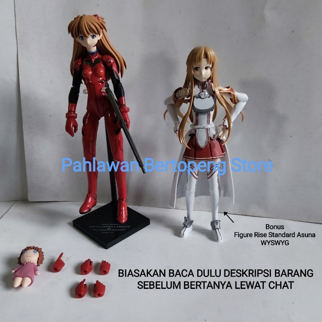 Revoltech Asuka Langley [Kaiyodo] + Bonus Figure Rise Standard Asuna [Bandai] - ( TAG : Gundam Evang