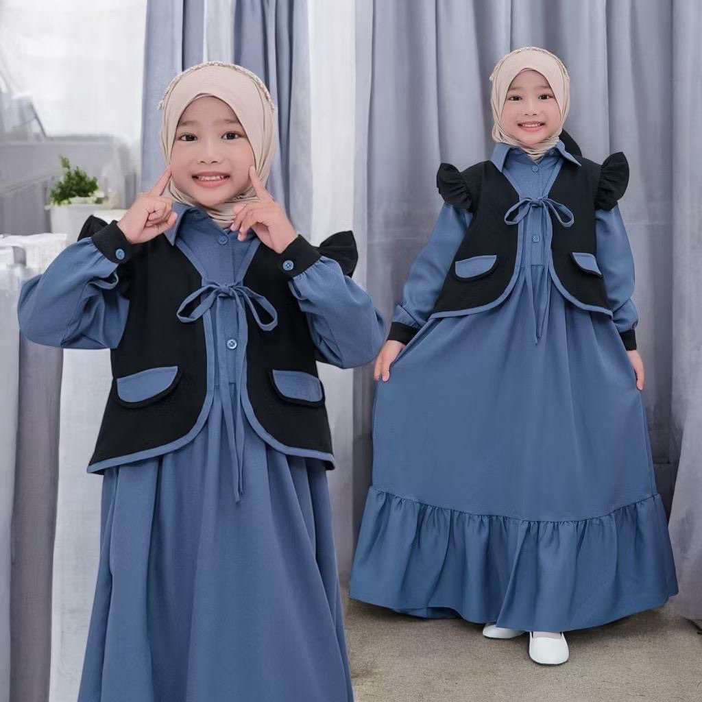 Gamis ashifa anak rayon twill