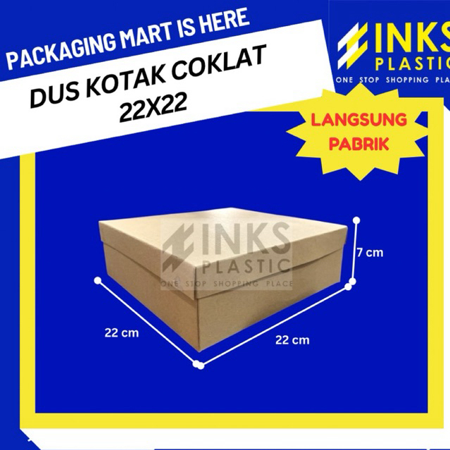 DUS KOTAK 22x22 DUS KOTAK NASI BOX KATERING SNACK