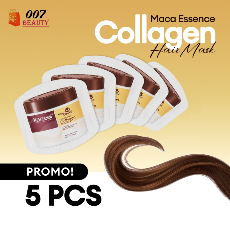 (Promo 5pcs) Karseell Collagen Hair Mask Sachet 10ml – Masker Rambut Collagen Smoothing, Hair Care S