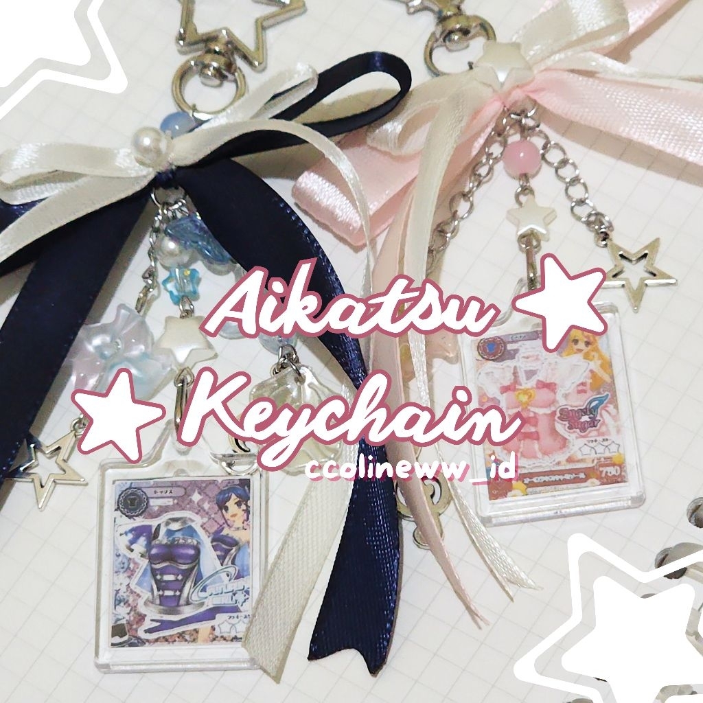 aikatsu keychain, gantungan kunci aikatsu, keychain aikatsu keychain idol anime, gantungan kunci ani