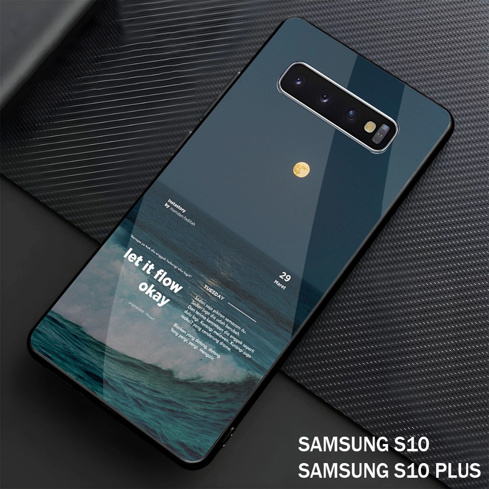 Softcase Kilau Glass Hp Terbaru Samung S10 PLUS I S10 silikon Hp Samsung S10 PLUS I S10 Case Mewah M