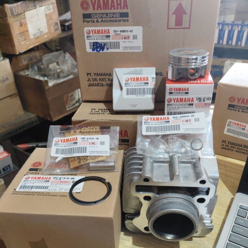 BLOK SEHER SET PISTON KIT JUPITER Z1 JUPITER Z INJEKSI JUPITER Z FI ORIGINAL YAMAHA 1DY-WB016-01