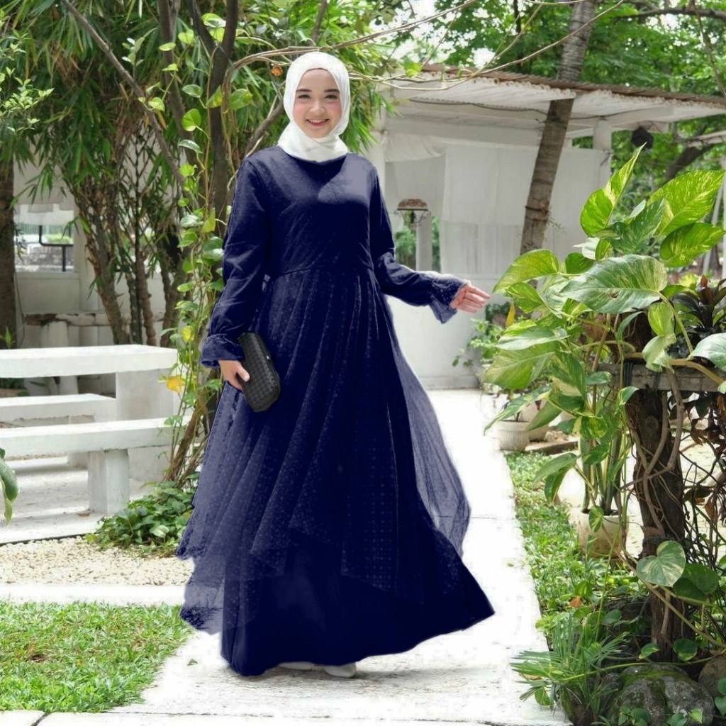 ADA JUMBO GAMIS BRIDESMAID SAKURA TILLE BROKAT BRUKAT VELVET PREMUM KATUN JEPANG CERUTY ANAK REMAJA 