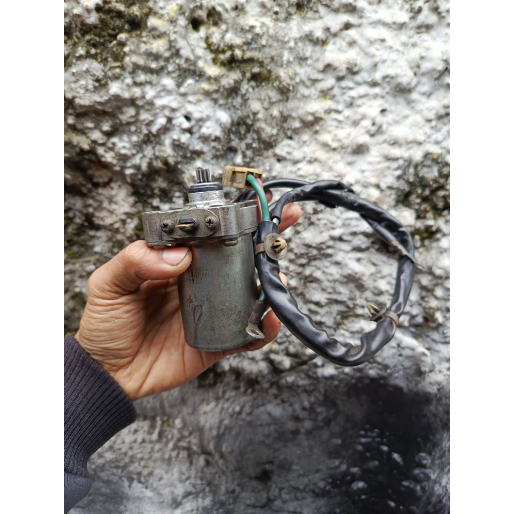 DINAMO STATER + KABEL SET  BEAT SCOPY SPACY KARBU BEAT SPACY SCOPY FI STATER KASAR BEKAS ORIGINAL