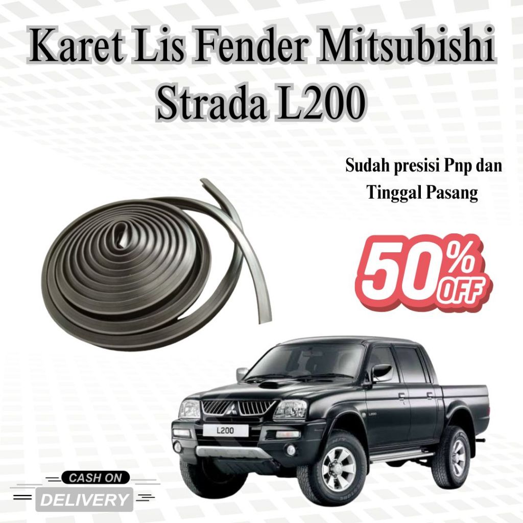 Karet Lis Fender Mitsubishi Strada L200 | Karet List Spakbor L200 | Fender Rubber Seal Strada