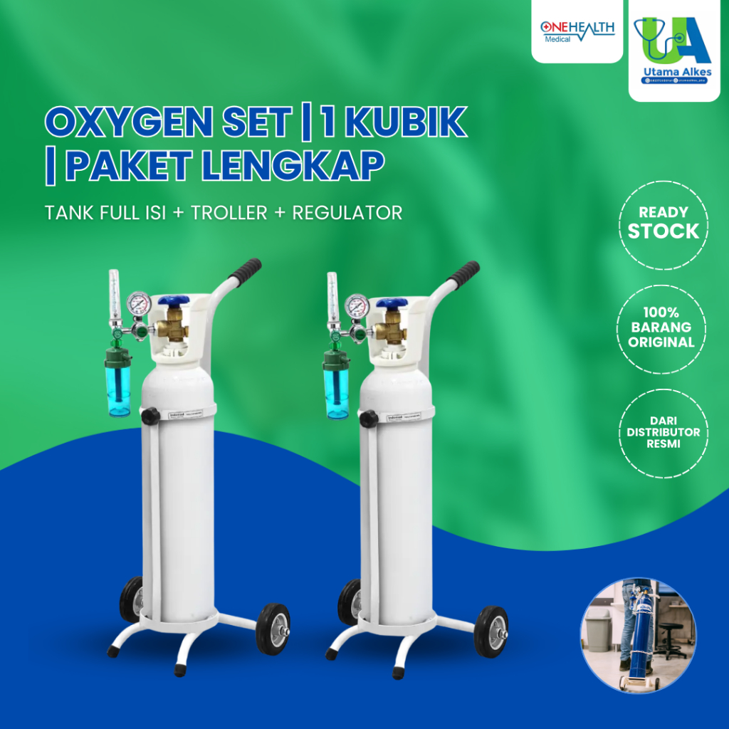 OKSIGEN SET | 1 KUBIK | LENGKAP