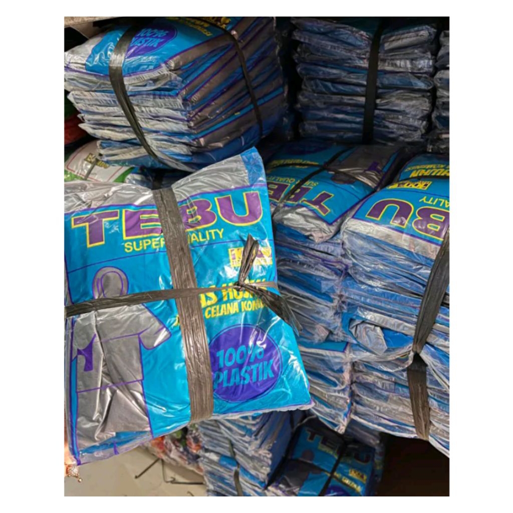 Jas Hujan Plastik Tebu 1 Lusin / Jas Hujan Tebu Setelan