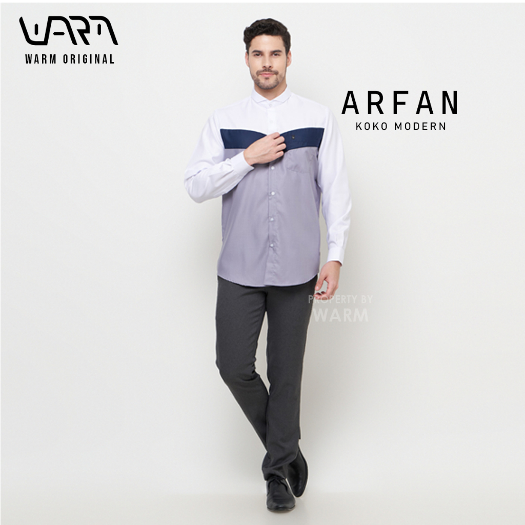 Koko Arfan Navy Lengan Panjang Warm Muslim Dewasa