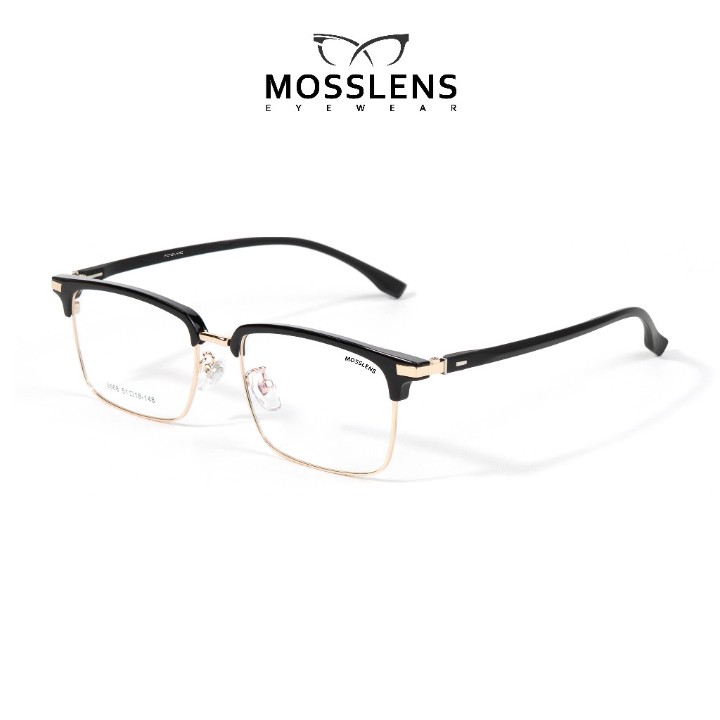 Mosslens Kacamata Anti Blue Light Lens Photocromic Bingkai Segi Empat Pria Wanita Minus 0568