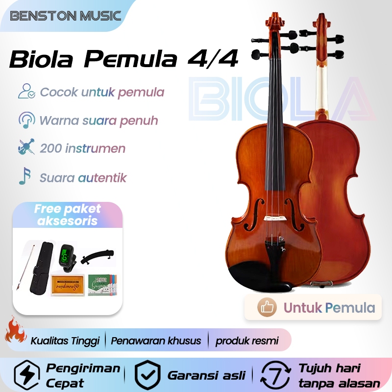 Benston Music- 4/4 biola untuk dewasa, anak-anak, dan remaja /alat musik gesek /biola anak /biola re