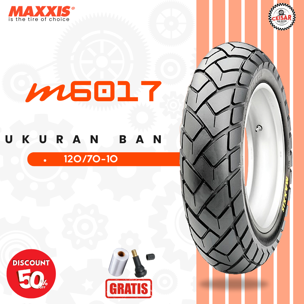 Ban Motor VESPA MATIC MAXXIS M6017 120/70 Ring 10 Tubeless