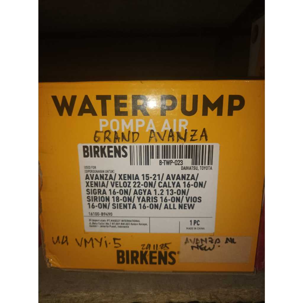 Water Pump Grand Avanza