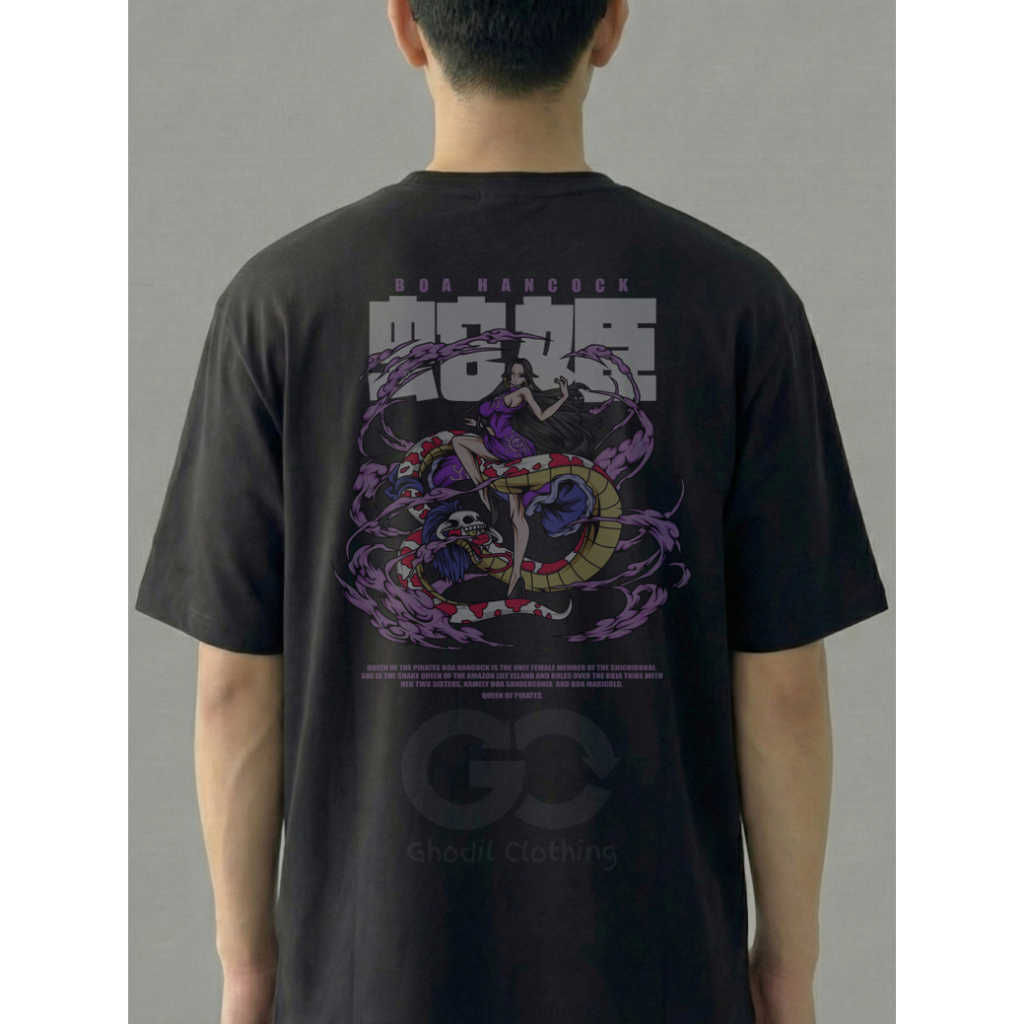 Boa Hancock Anime One Piece Tshirt Kaos Distro Katun Combed Nyaman Pendek Unisex