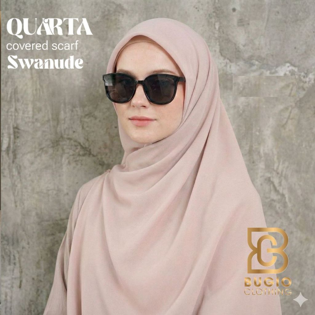 QUARTA SCARF JUMBO SYARI BY BUGIO // HIJAB SEGI EMPAT JUMBO SYARI // SCARF KATUN SYARI MENUTUP DADA