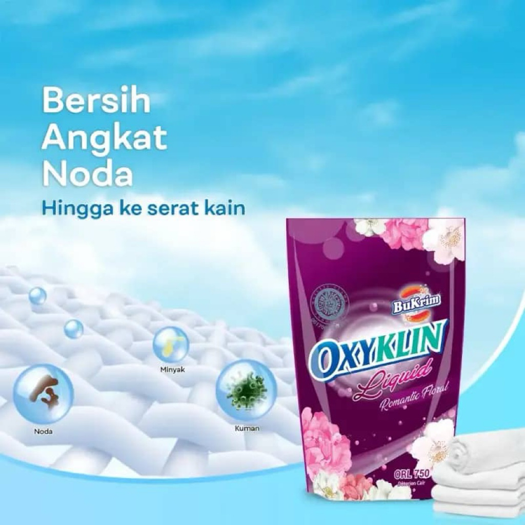 Oxyklin Deterjen cair Romantic Floral 750ml