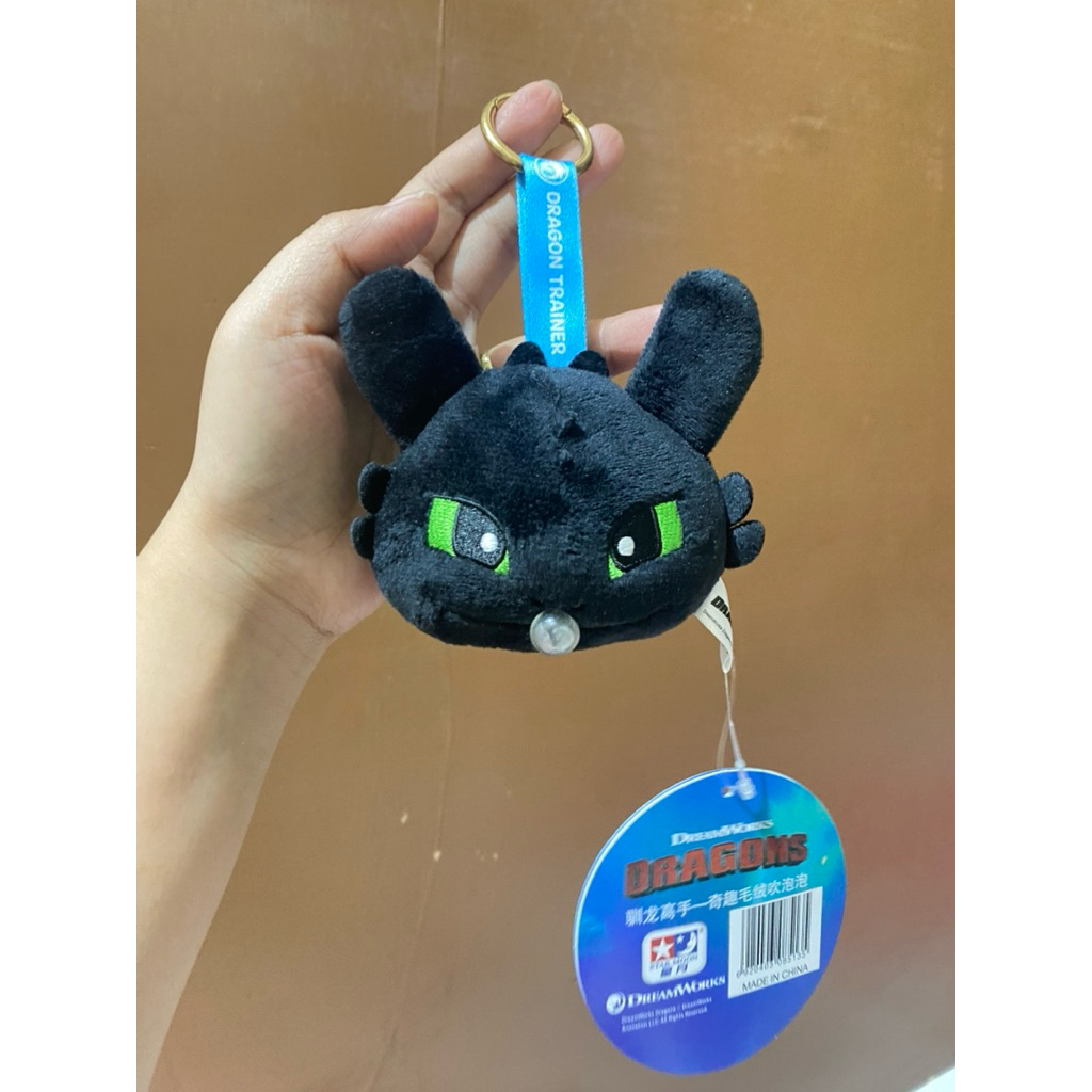 Boneka Gantungan Kunci Karakter Toothless pop it size 10x9cm Original / Boneka Gantungan Kunci Tooth