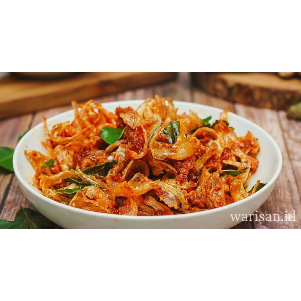 Ikan pakang Kering Tawar Balado Ikan Kapang Tipis  Pedas Manis 250gr/ Lauk Kering Garing Crispy