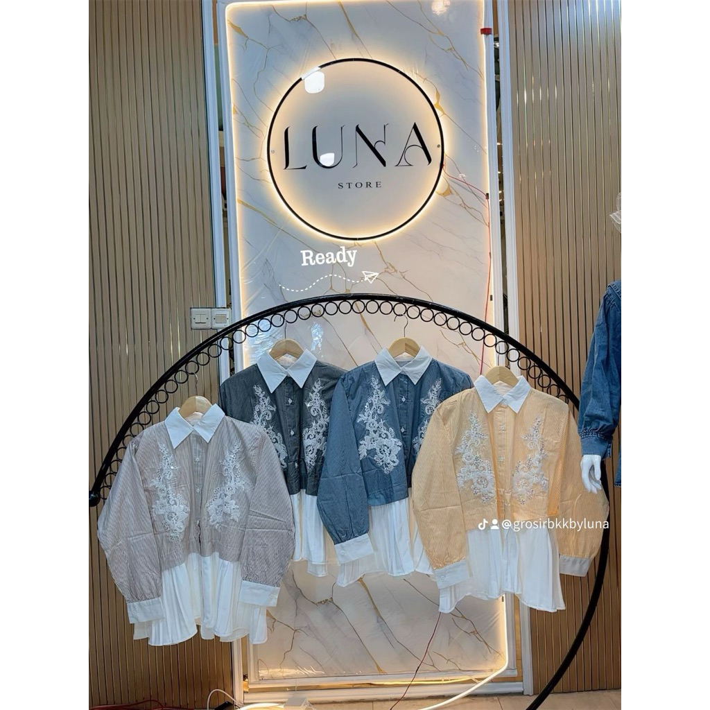 blouse wanita payet baby doll