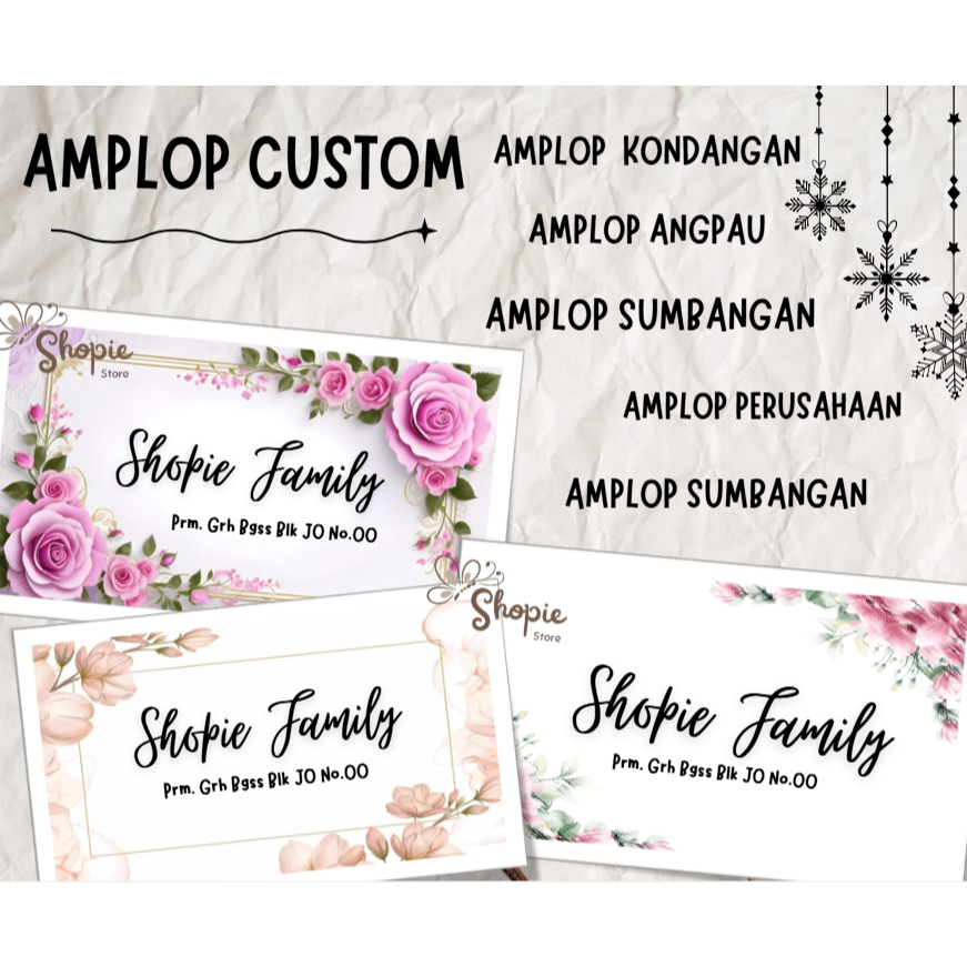 AMPLOP CUSTOM TANGGUNG/AMPLOP SUMBANGAN/ANGPAU/AMPLOP DESAIN/AMPLOP DESAIN/AMPLOP CUSTOM/AMPLOP KOND