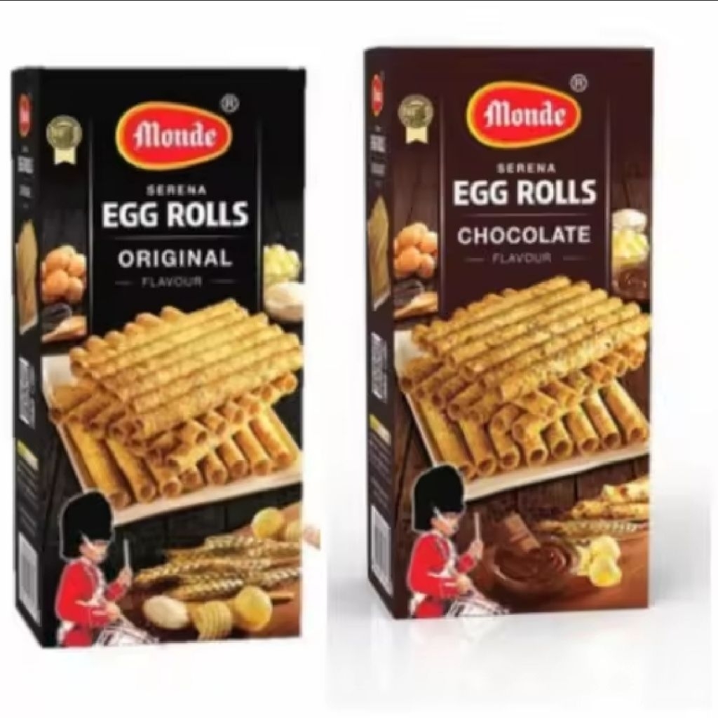 Monde Serena Egg Rolls Original Chocolate Biskuit Snack Kue Kering Gulung 168gr