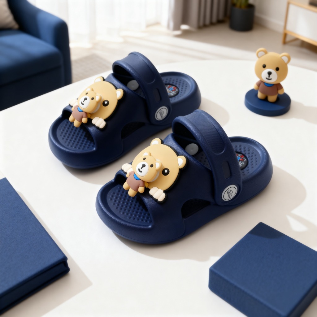 Sendal Sebo Anak Laki-Laki Teddy Bear Anti Slip Nyaman EVA