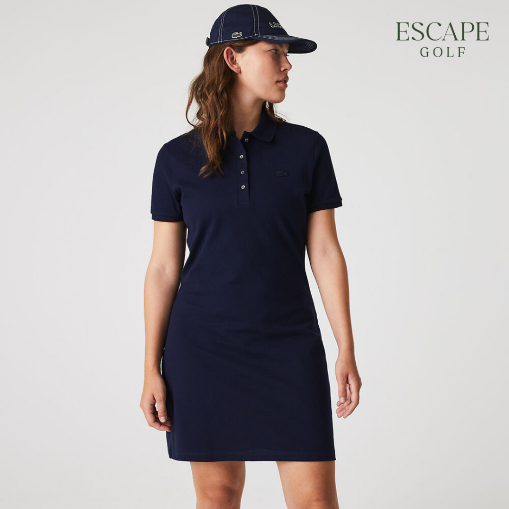 Polo Dress Wanita Polo Dress Olahraga | Lacoste Slim Fit Stretch Mini Piqué Polo Dress