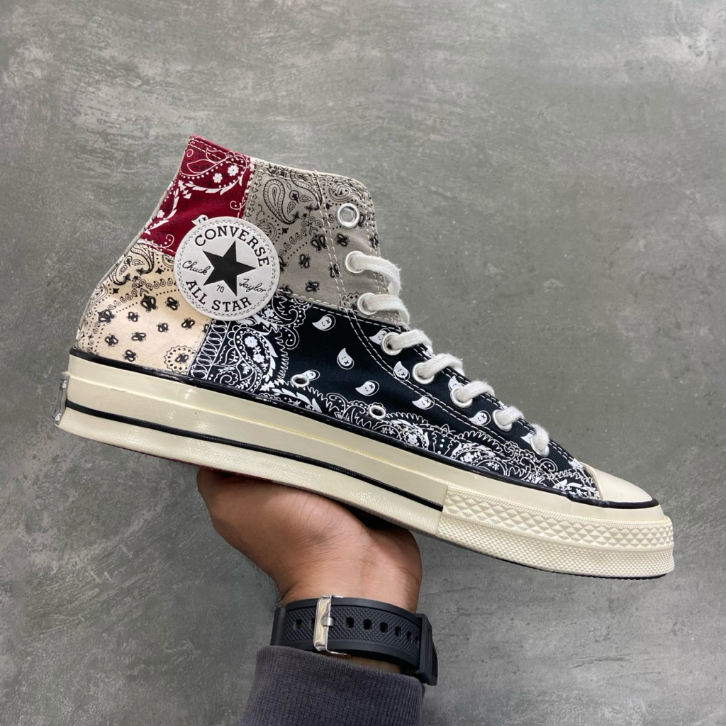 [Size 42.5] Very Rare Offspring x Converse Chuck 70S High ‘Paisley Patchwork’ (169880C) Original Kon