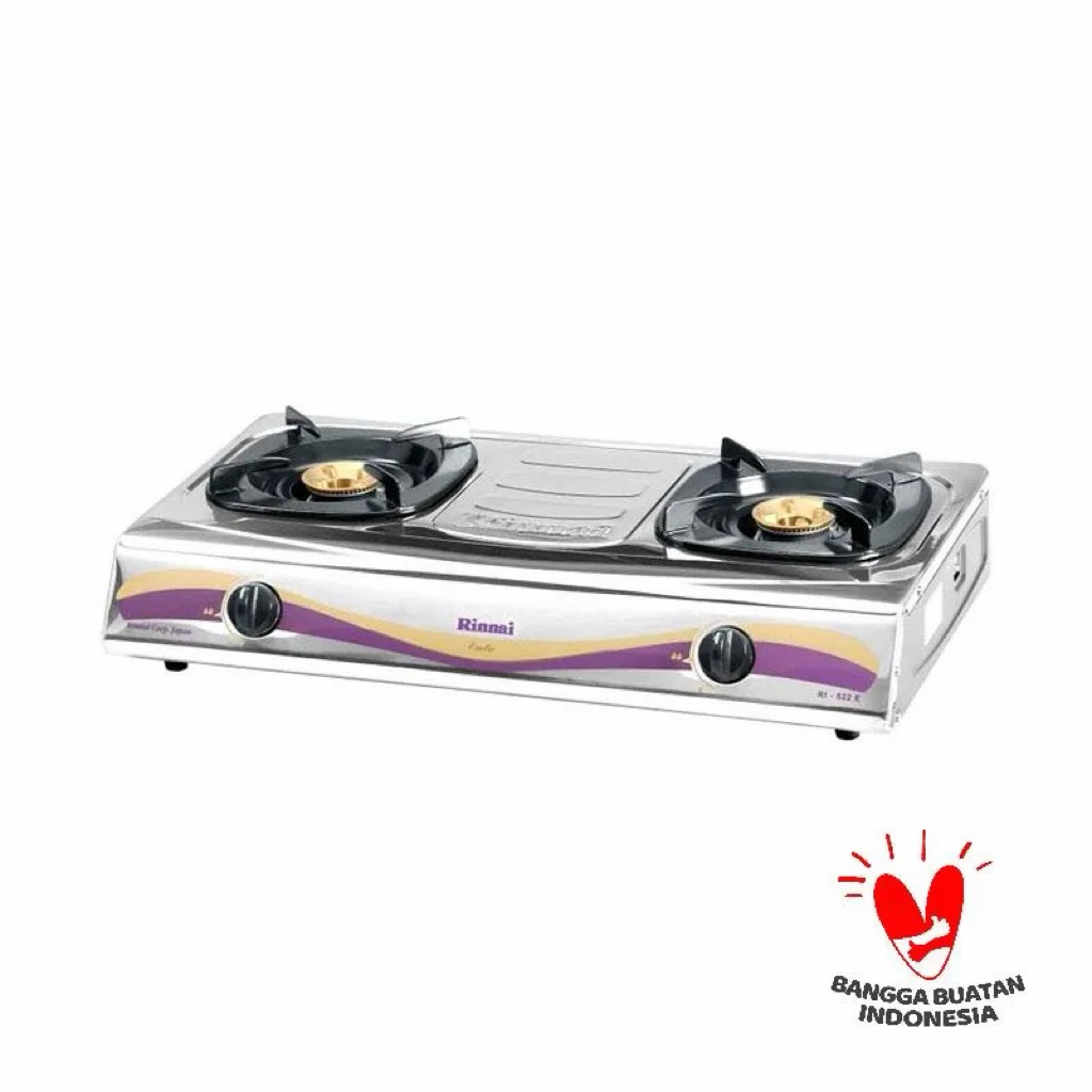 Kompor gas Rinnai second 2 tungku RI 522 E