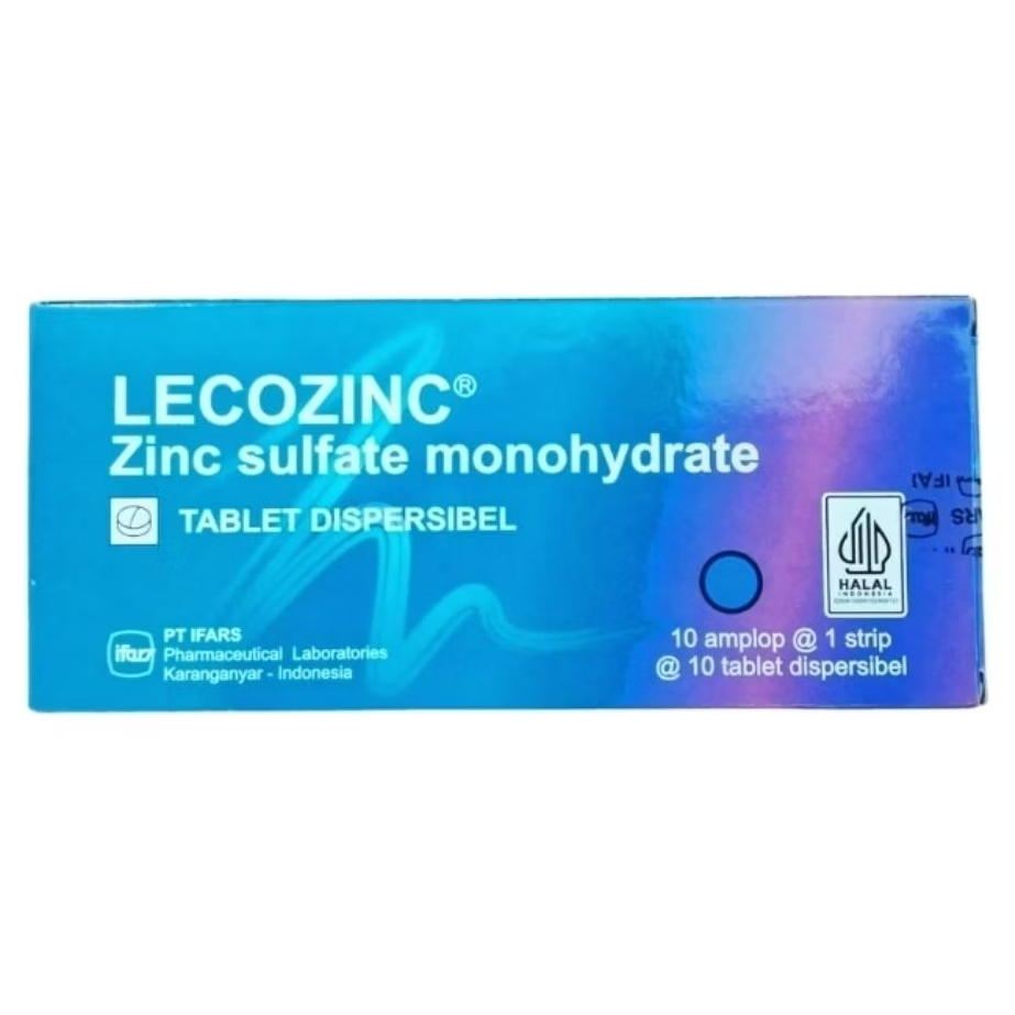 LECOZINC Tablet Dispersibel (100's /Dus) - Zinc Sulfate Monohydrate 20mg