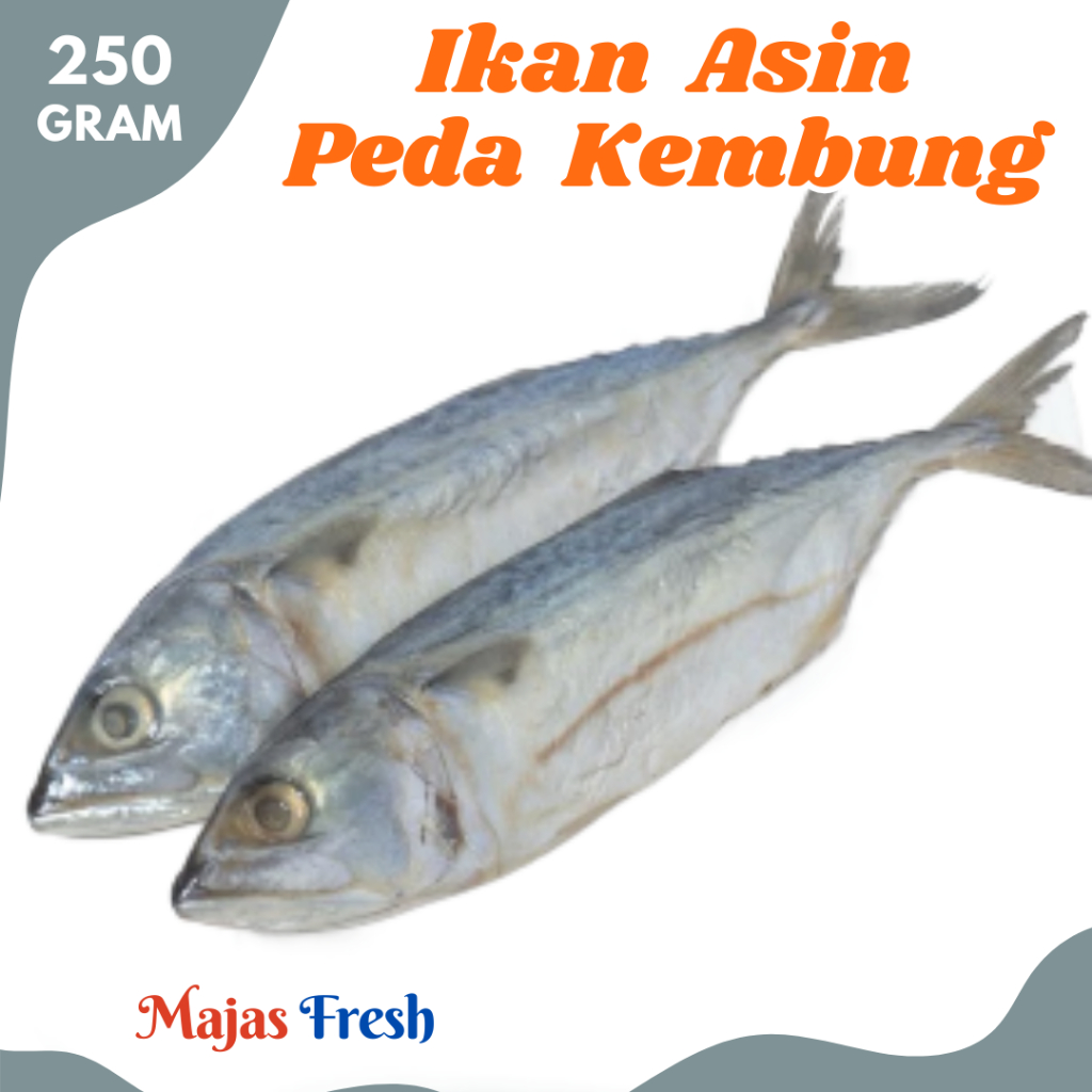 IKAN KEMBUNG PEDA PUTIH Asin Kering - Ikan Asin Kembung Peda Putih Kering | 250gr [ Harga Per BKS ]