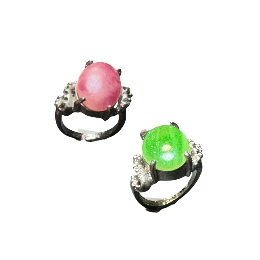 Cincin wanita giok hijau - merah | CGT-02