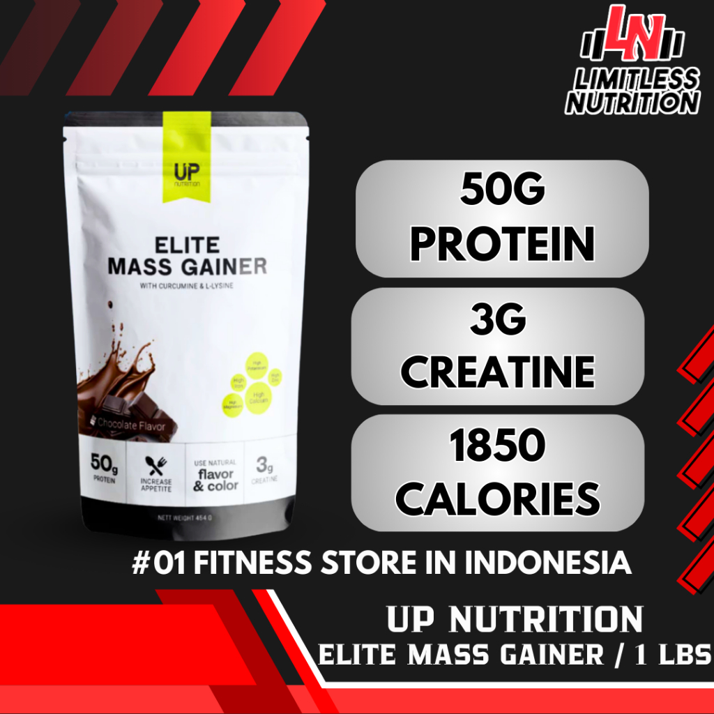 Up Nutrition ELITE MASS GAINER 1lbs Mass Gainer - Susu Penambah Berat Badan 1 lbs BPOM Halal