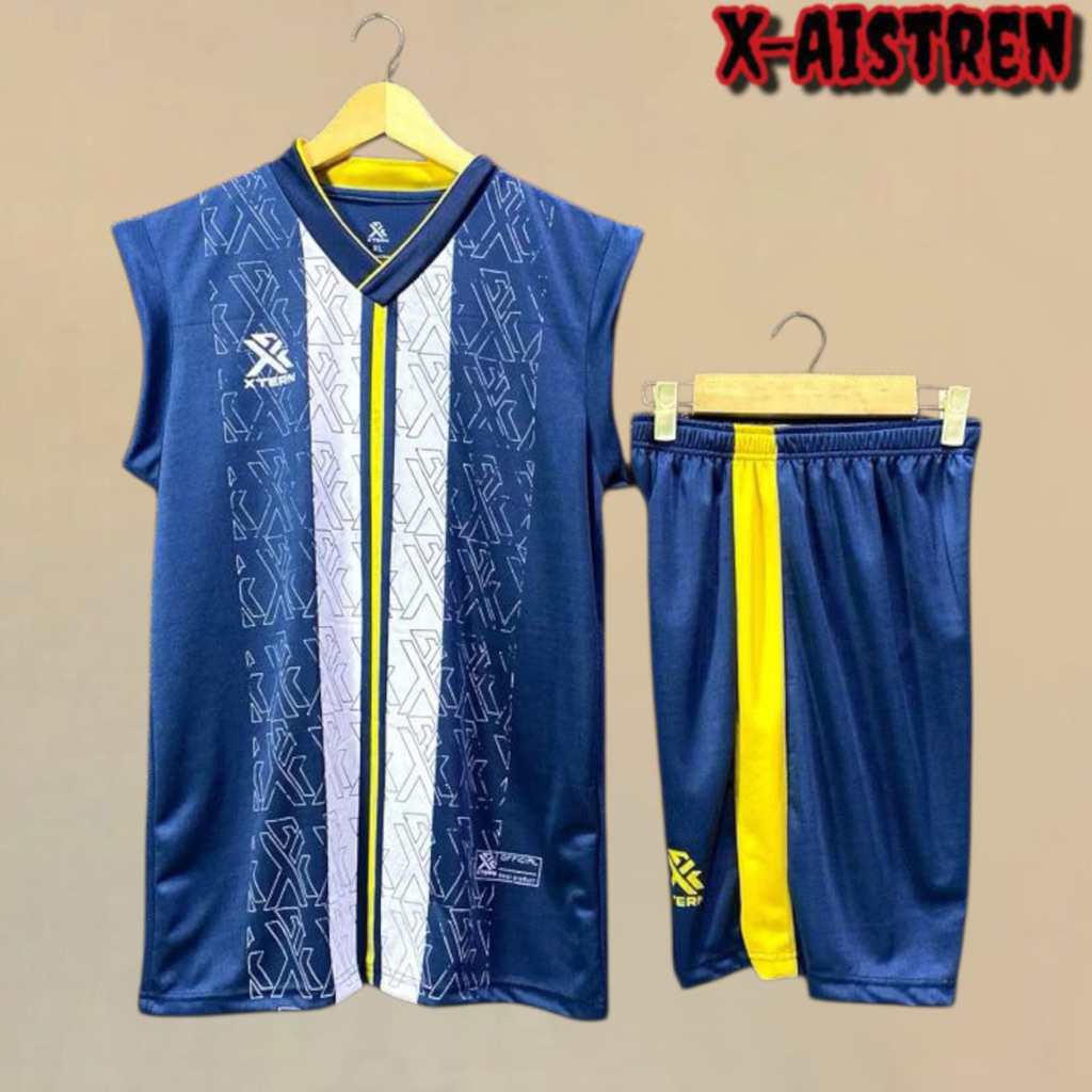 Baju Stelan Olahrga Volly Baju Badmiton Kaos Bulutangkis Seragam Olahrga Motip Terbaru