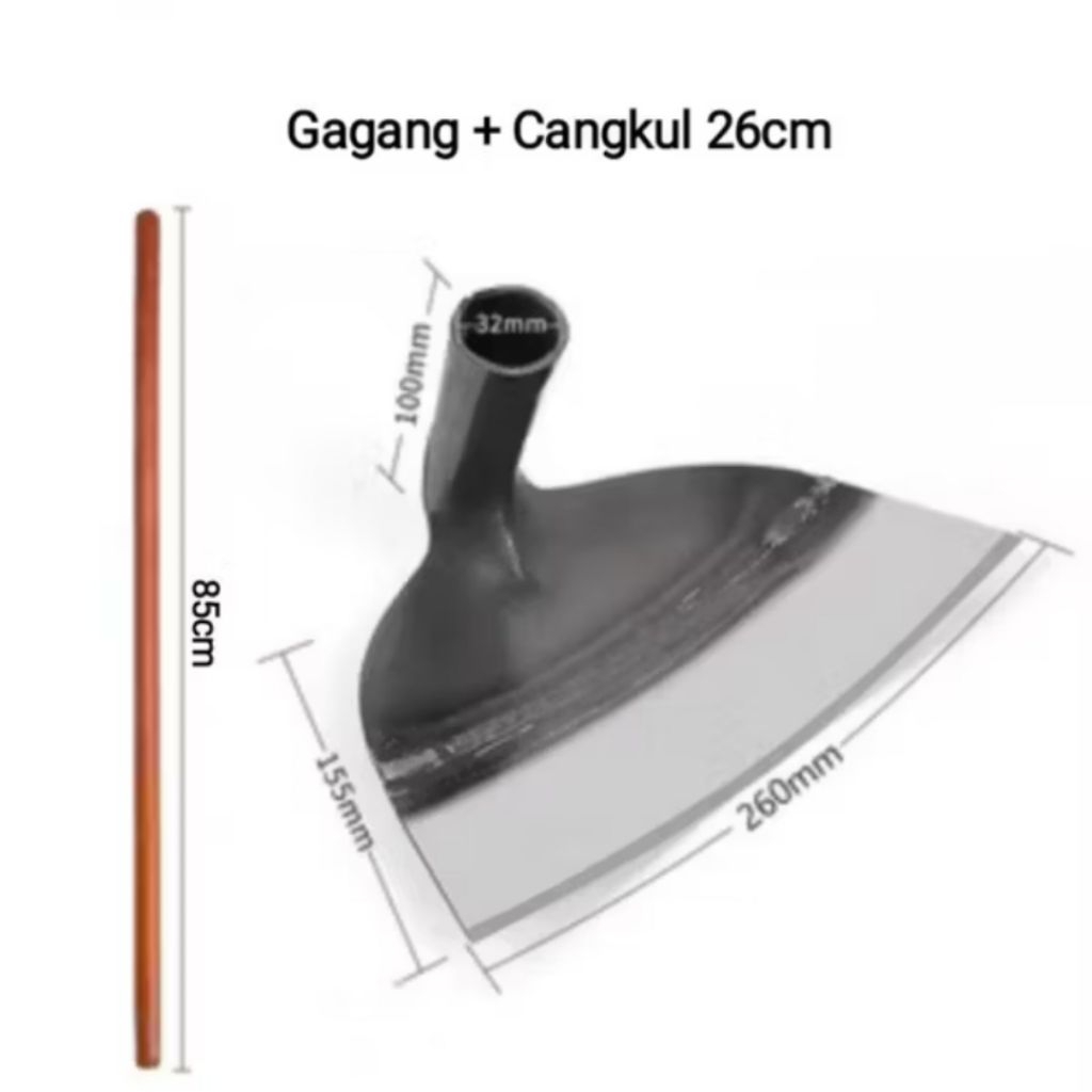 Cangkul impor Pengganti Baja Taman Cangkul Pertanian Cangkul Tangan Alat Pelepas Rumput