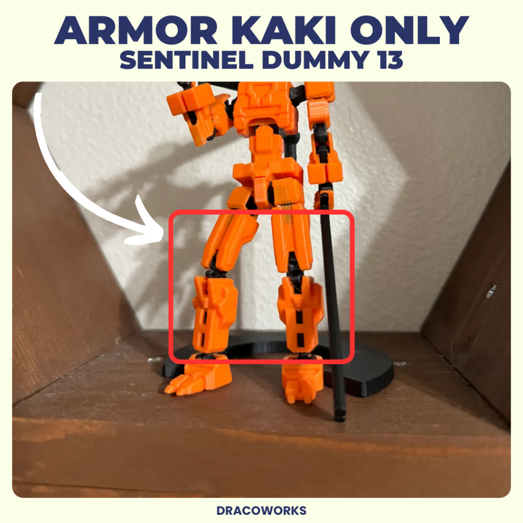 Armor Kaki Sentinel Only - Dummy 13 Sentinel13 Versi 3D Printed Model Kit Robot Dummy13 Action Figur