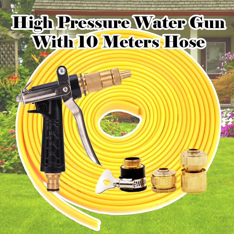 Semprotan Air Tekanan Tinggi Plus Selang 10 Meter Dan Konektor - High Pressure Water Gun - Water Spr