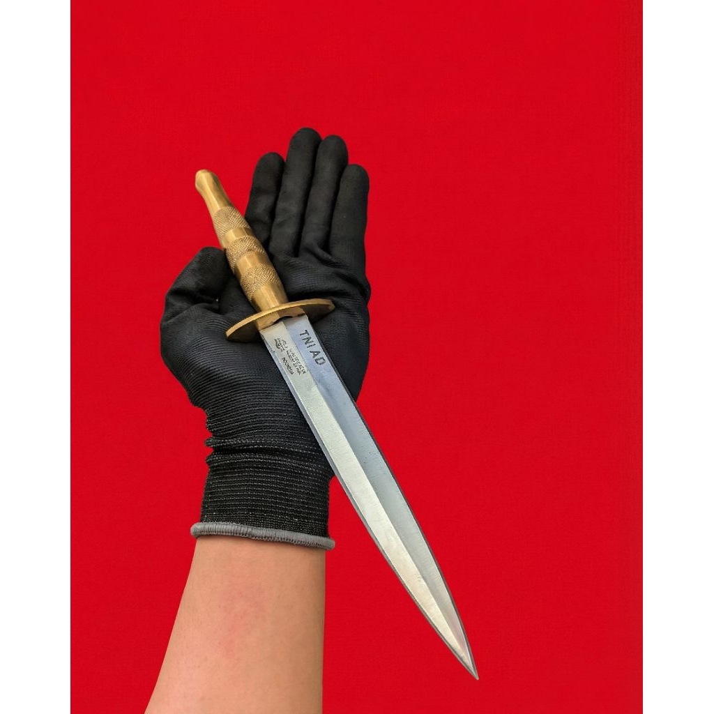 pisau dapur lempar gagang kuningan | pisau outdoor