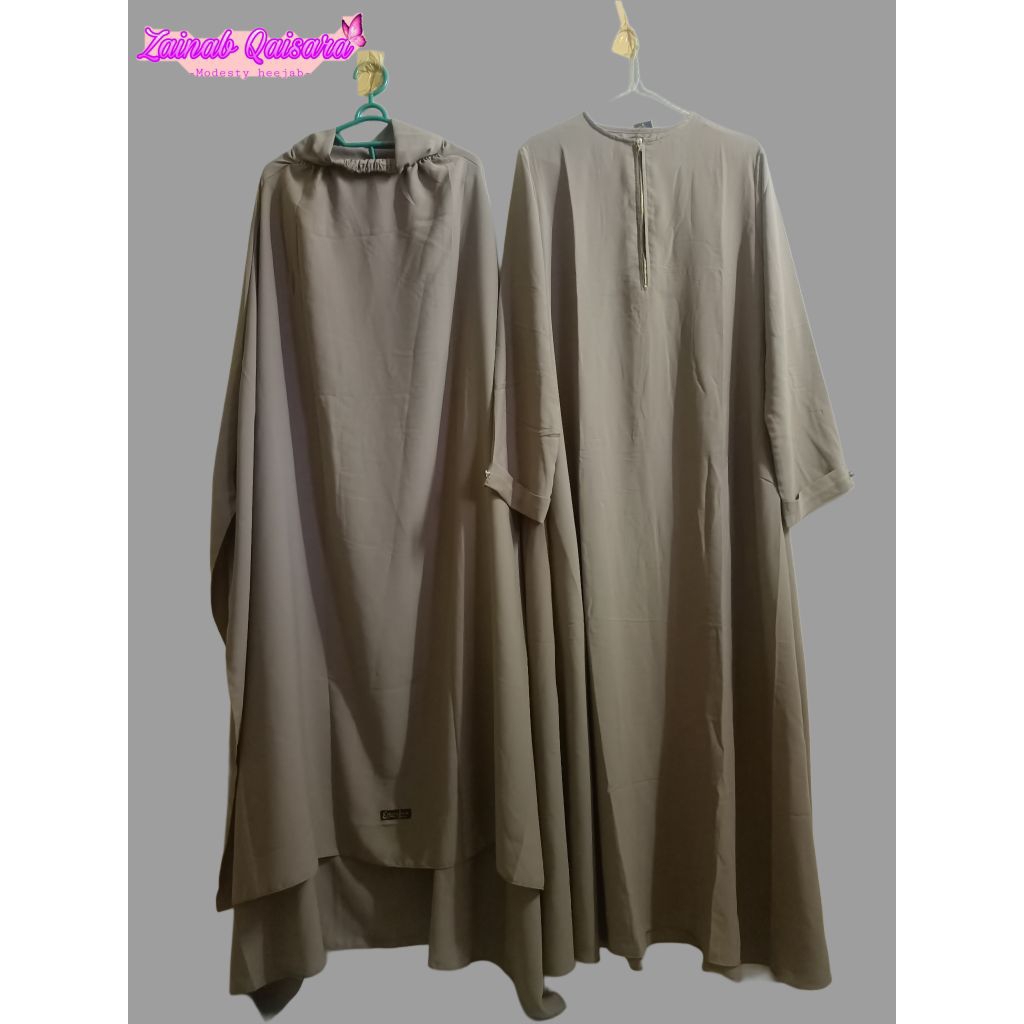 gamis set fk coklat latte