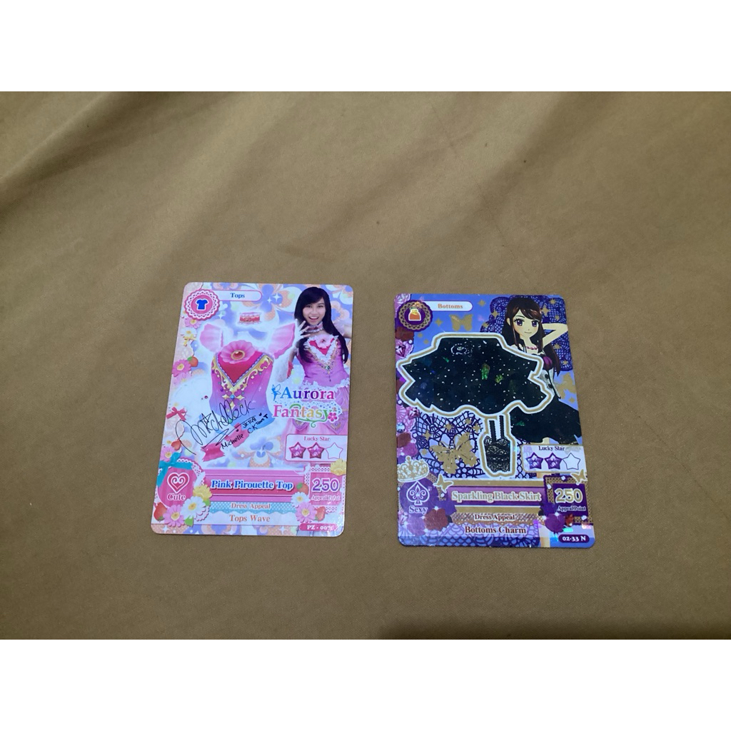Aikatsu card jkt48 aurora rantasy ran shibuki black frilled tank top spicy ageha take all