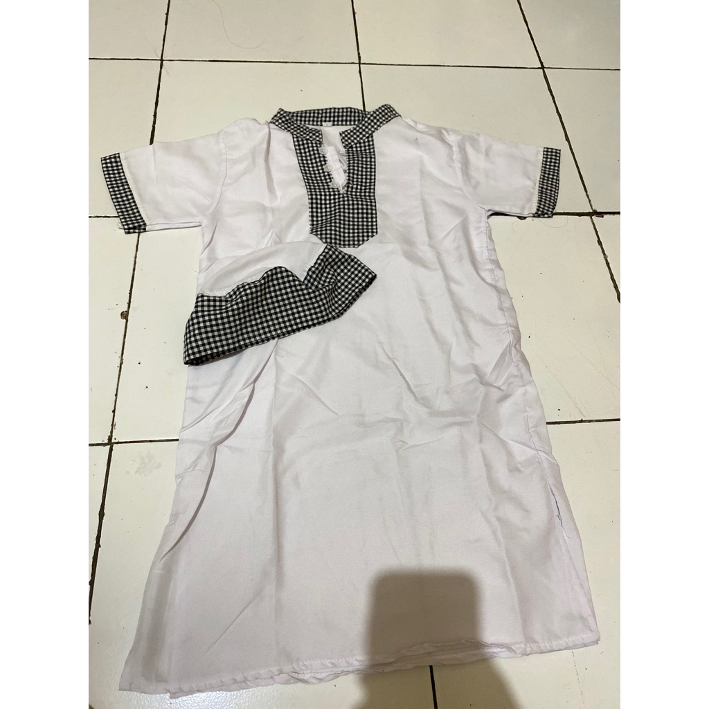 (preloved) gamis koko muslim kurta jubah gamis anak laki-laki usia 3-5 tahun ukuran XL