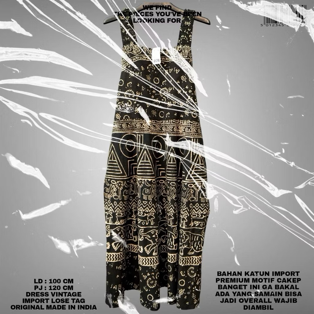 DRESS BOHEMIAN PREMIUM/OVERALL DRESS BOHEMIAN VINTAGE MOTIF/OVERALL DRESS BOHEMIAN BLACK DRESS VINTA
