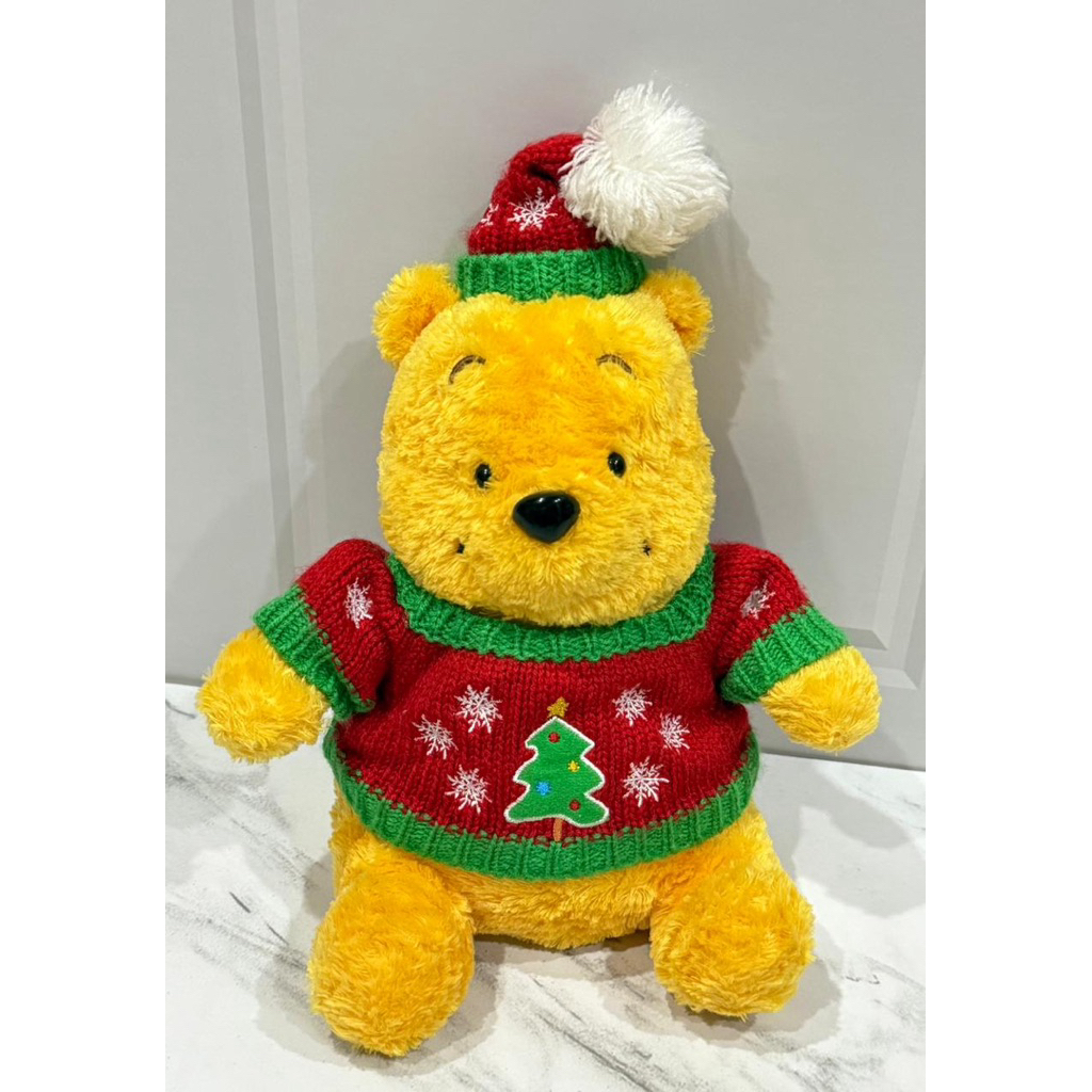 Boneka Plushie Pooh Kostum Sweater Rajut Christmas Disney Heartland