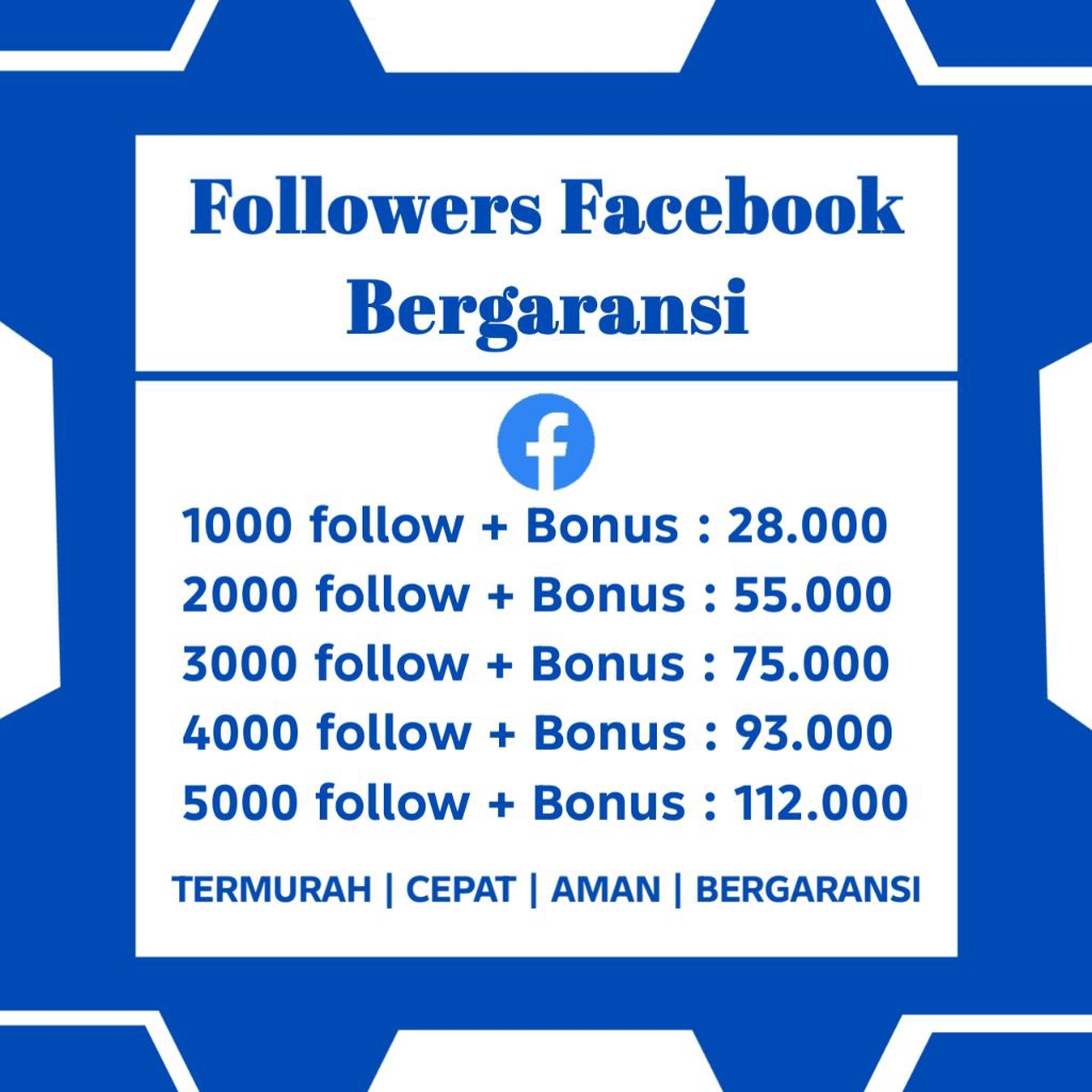 FOLLOWERS FACEBOOK PROFIL, FANSPAGE / HALAMAN PROSES CEPAT